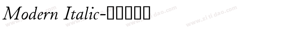 Modern Italic字体转换